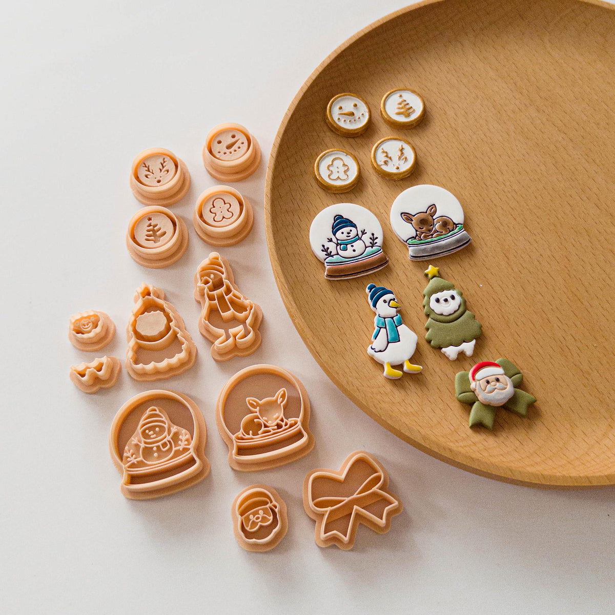 Christmas Polymer Clay Cutters, 11-Piece Snow Globe & Winter Character Set