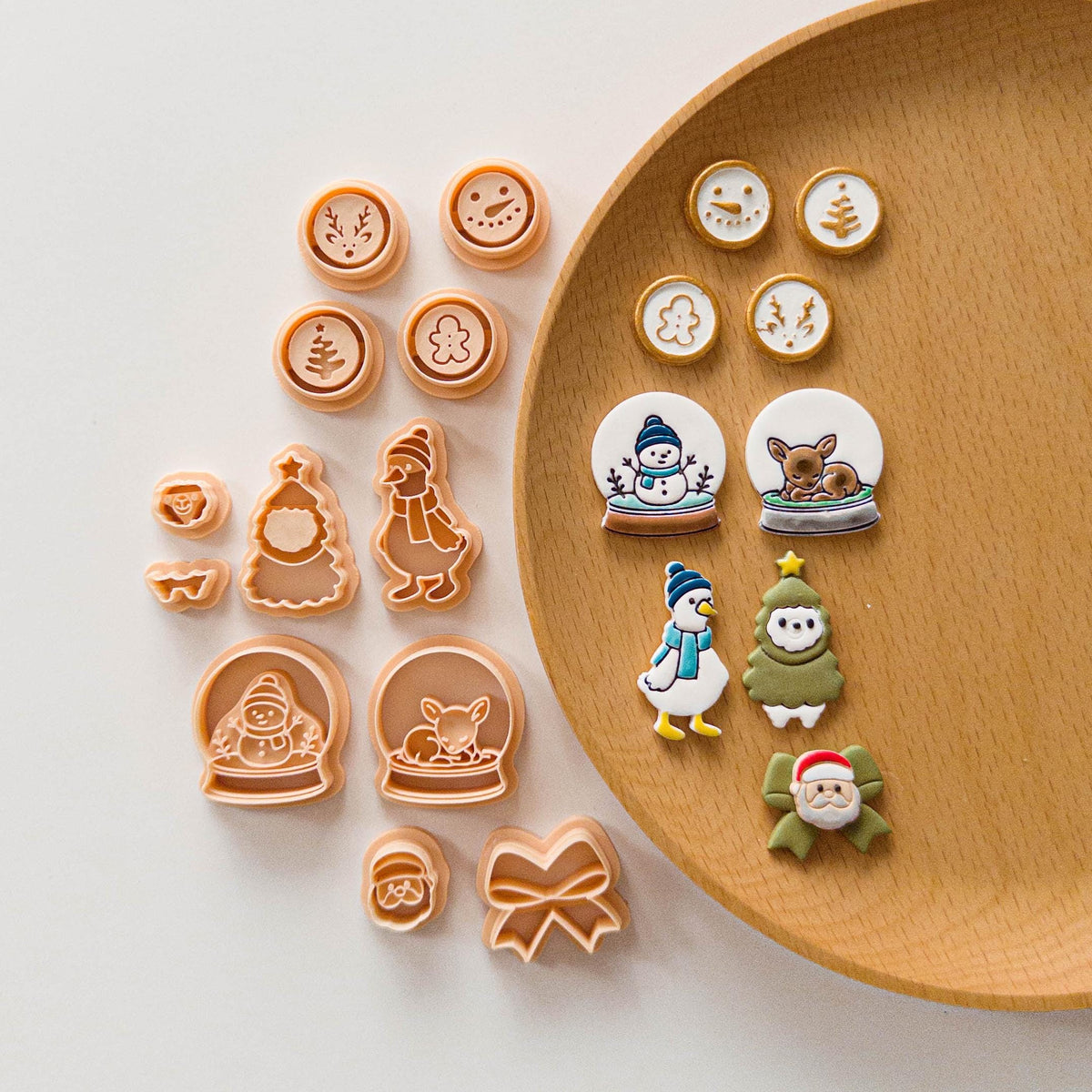Christmas Polymer Clay Cutters, 11-Piece Snow Globe & Winter Character Set